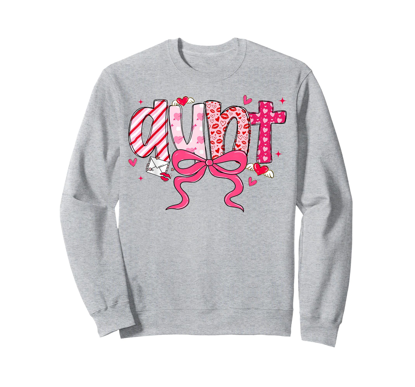 Aunt Valentine Heart Auntie Valentines Day Coquette Bow T-Shirt