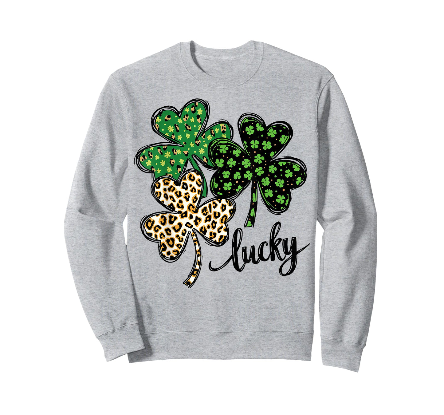 Irish Four Leaf Clover Lucky Men Women Kids St Patricks Day T-Shirt