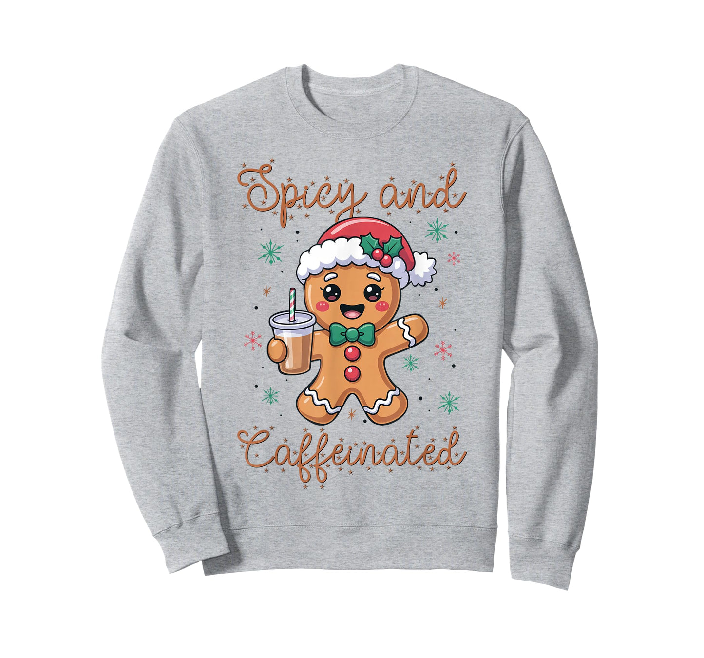 Spicy and Caffeinated Coffee Women Gingerbread Christmas T-Shirt
