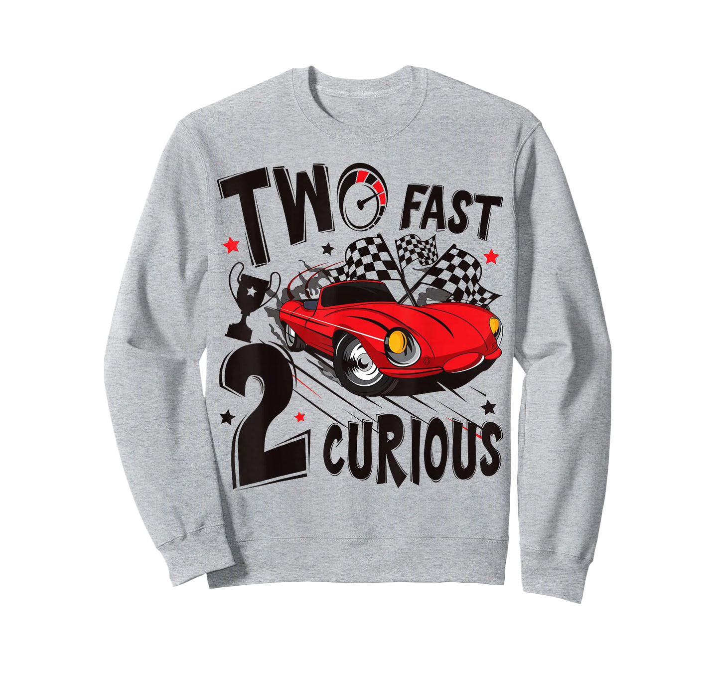 Two Fast 2 Curious Racing 2nd Birthday 2yr Year Old T-Shirt