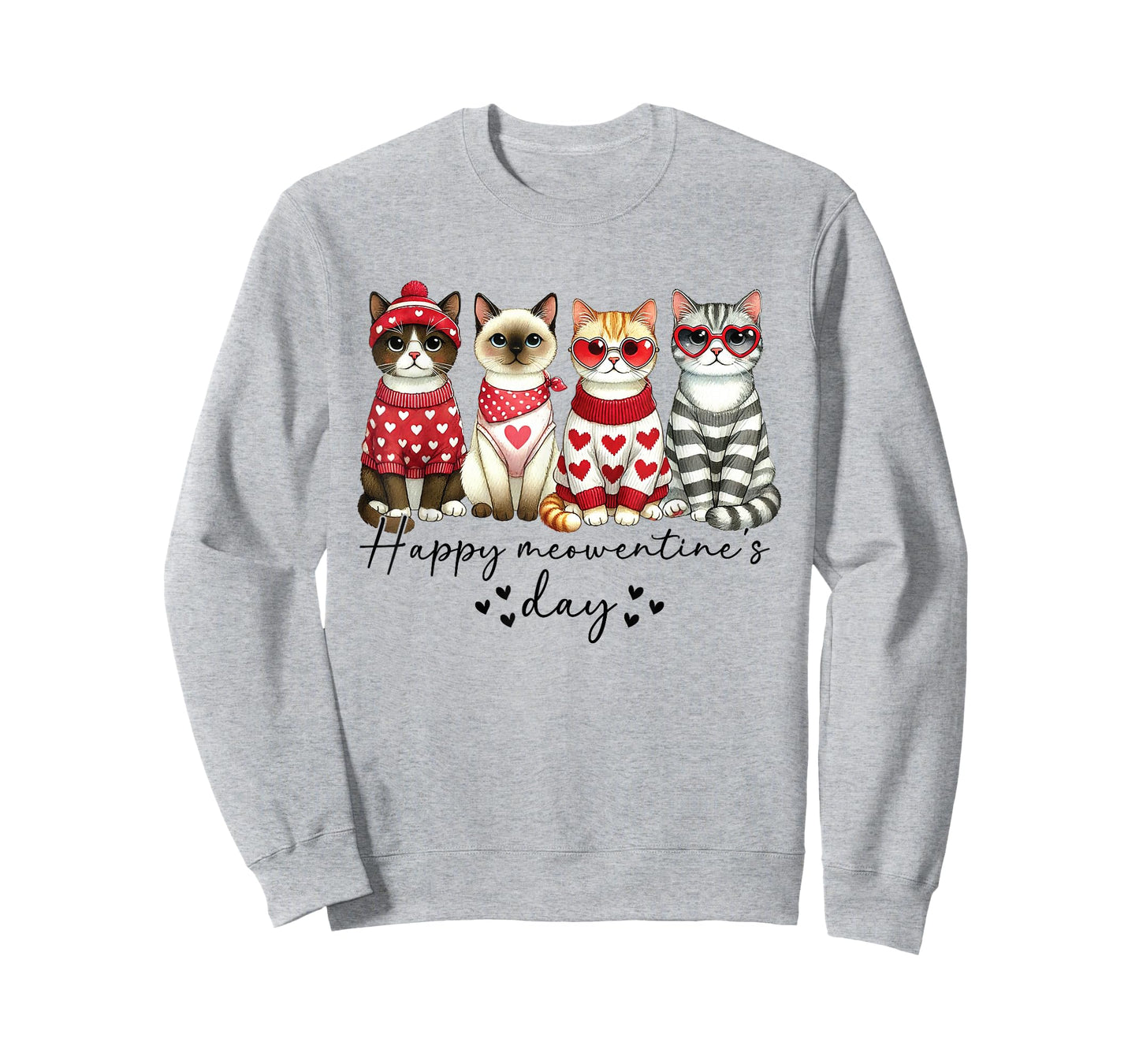 Happy Meowentine's Day Cute Valentines Funny Cat Squad T-Shirt