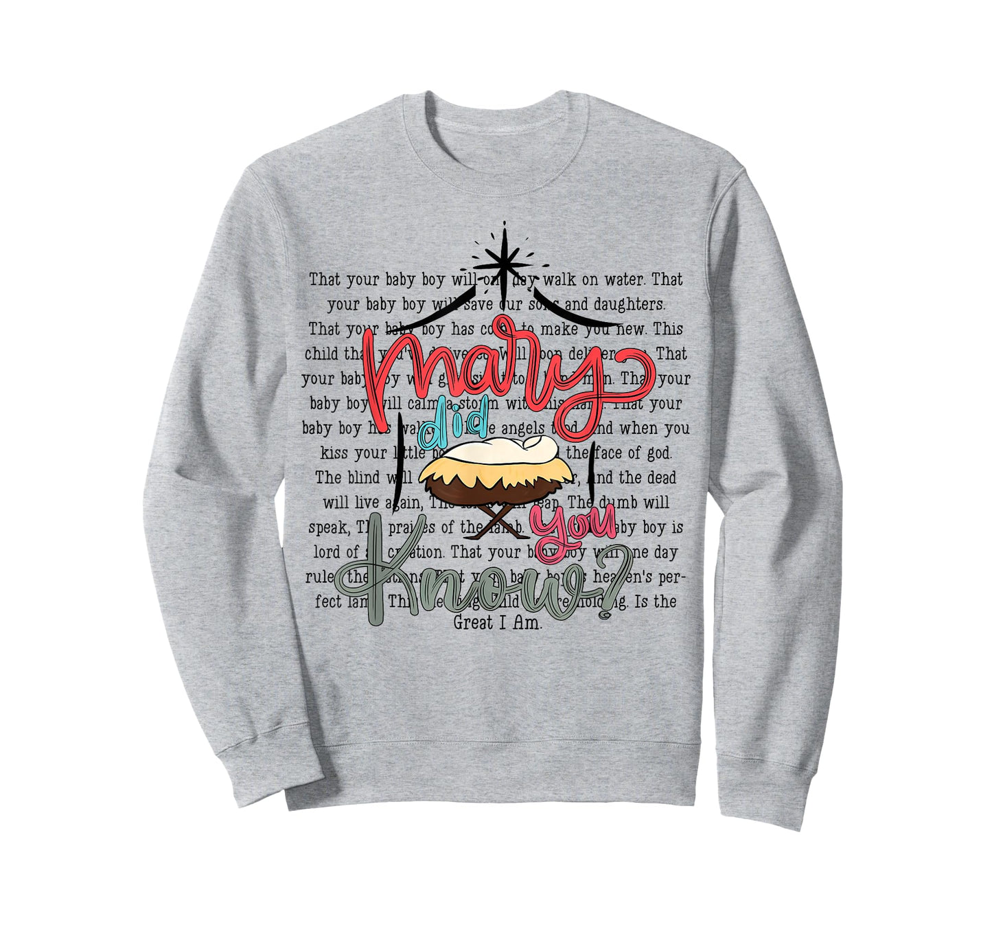 Mary Did You Know Christian Bible Verse Christmas Jesus T-Shirt
