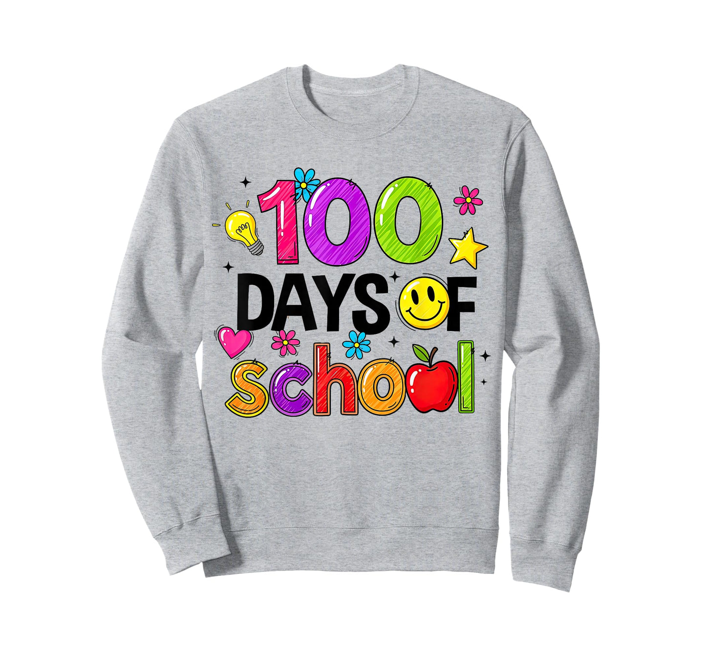 100 Days of School Smile Face 100th Day Brighter Teacher Kid T-Shirt