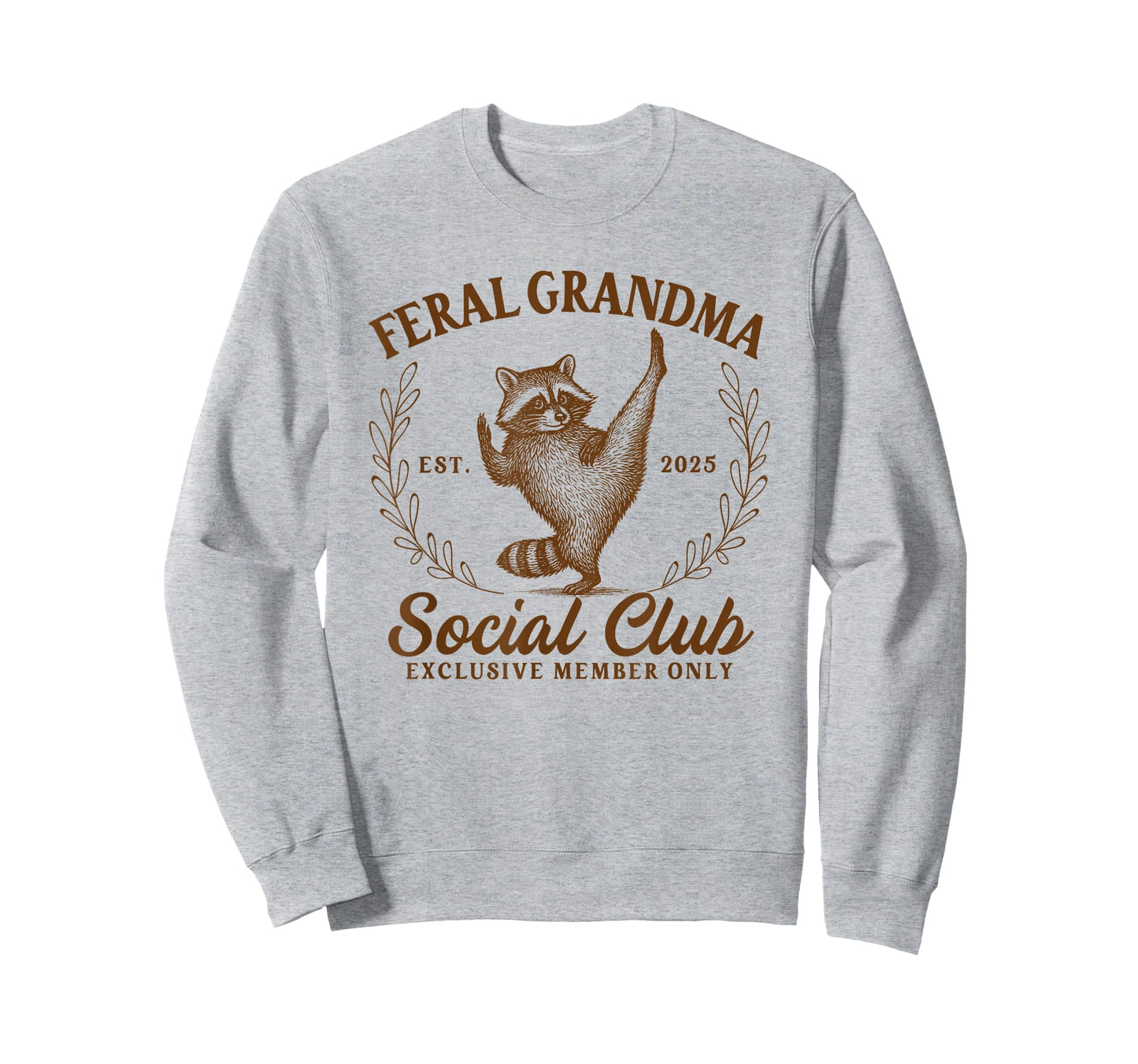 Raccoon Grandmother Feral Grandma Social Club 2025 Gigi Nana T-Shirt