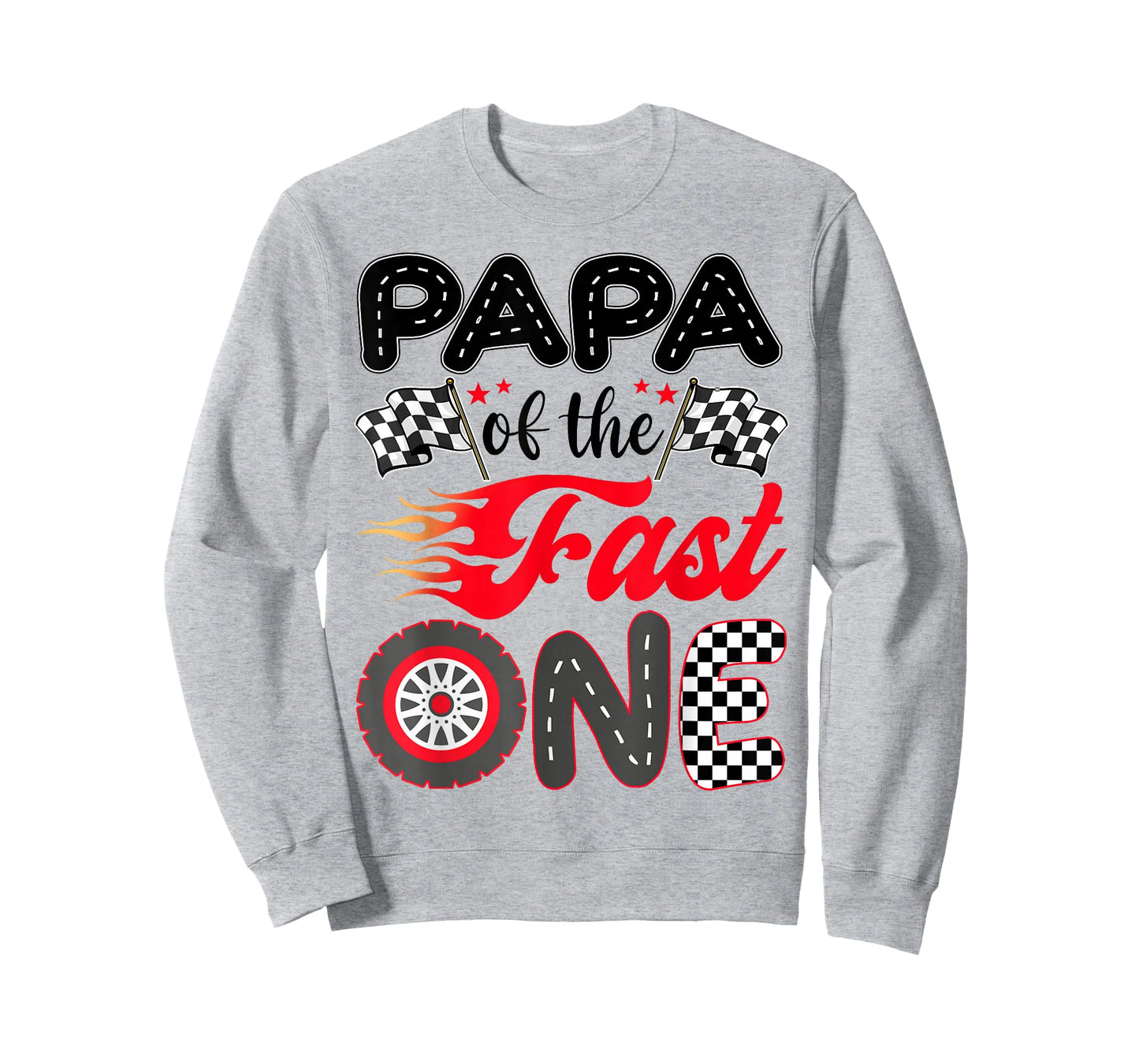 Papa of The Fast One Birthday 1st Race Car Family T-Shirt