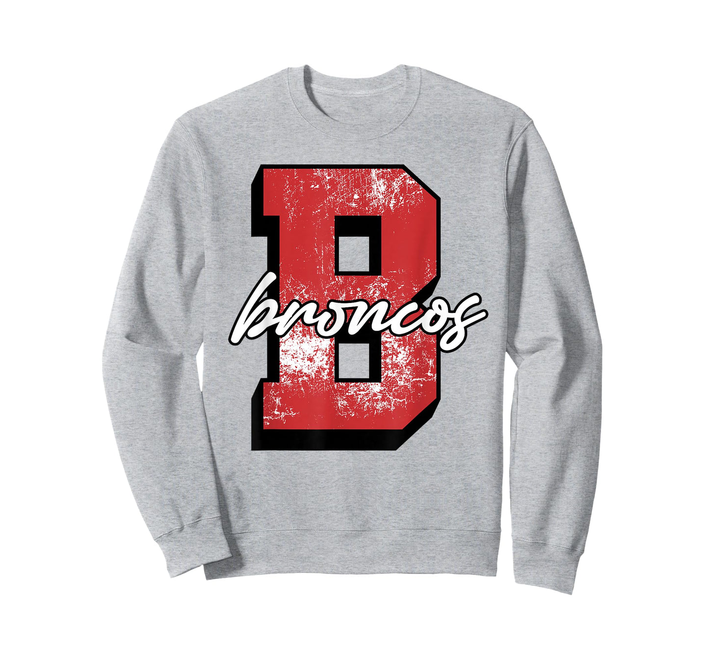 Red Broncos School Spirit Game Day Mascot Bronco Pride T-Shirt
