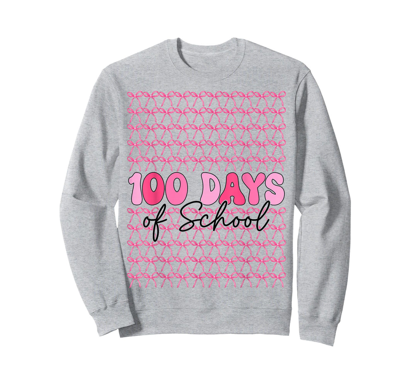 Pink 100th Day of School Bow Girl 100 Days of School Teacher T-Shirt