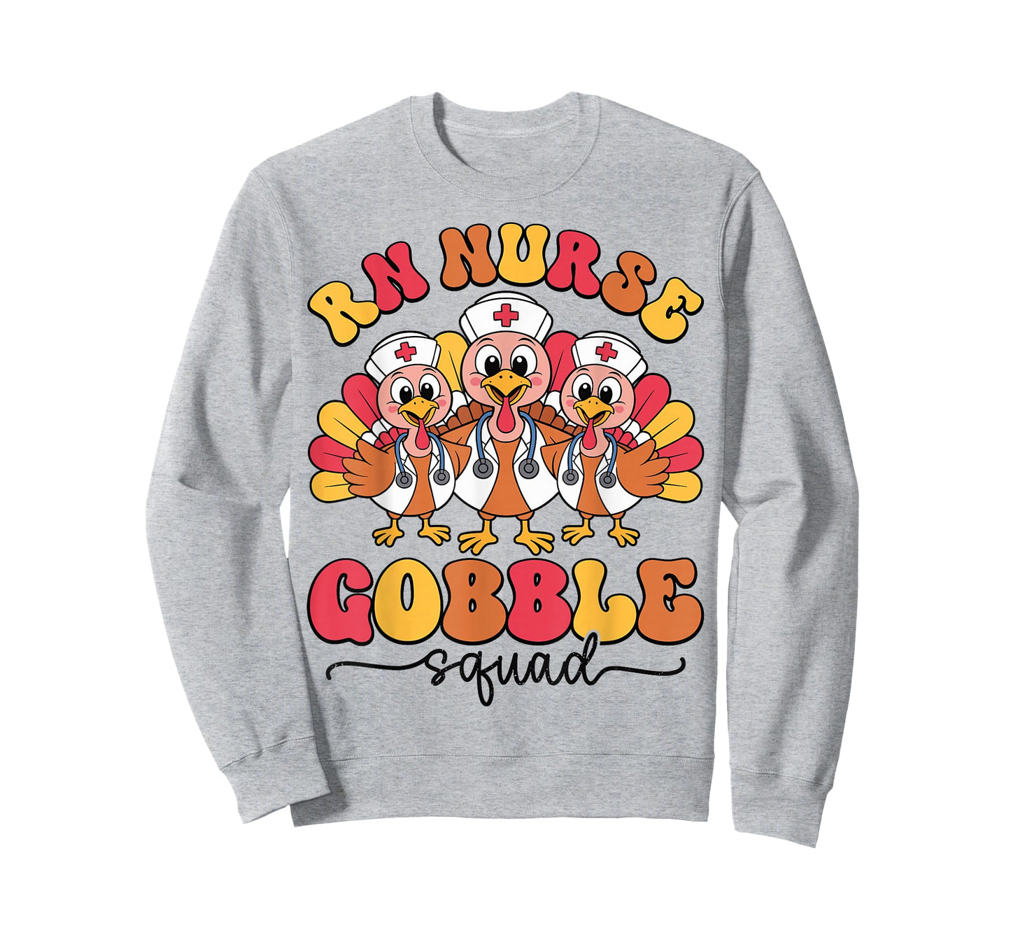 RN Nurse Gobble Squad Thanksgiving Registered Nurse Turkey T-Shirt