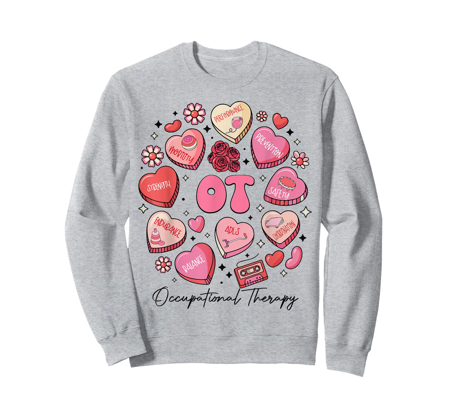 Cute Occupational Therapy Valentines OT Therapist Hearts T-Shirt