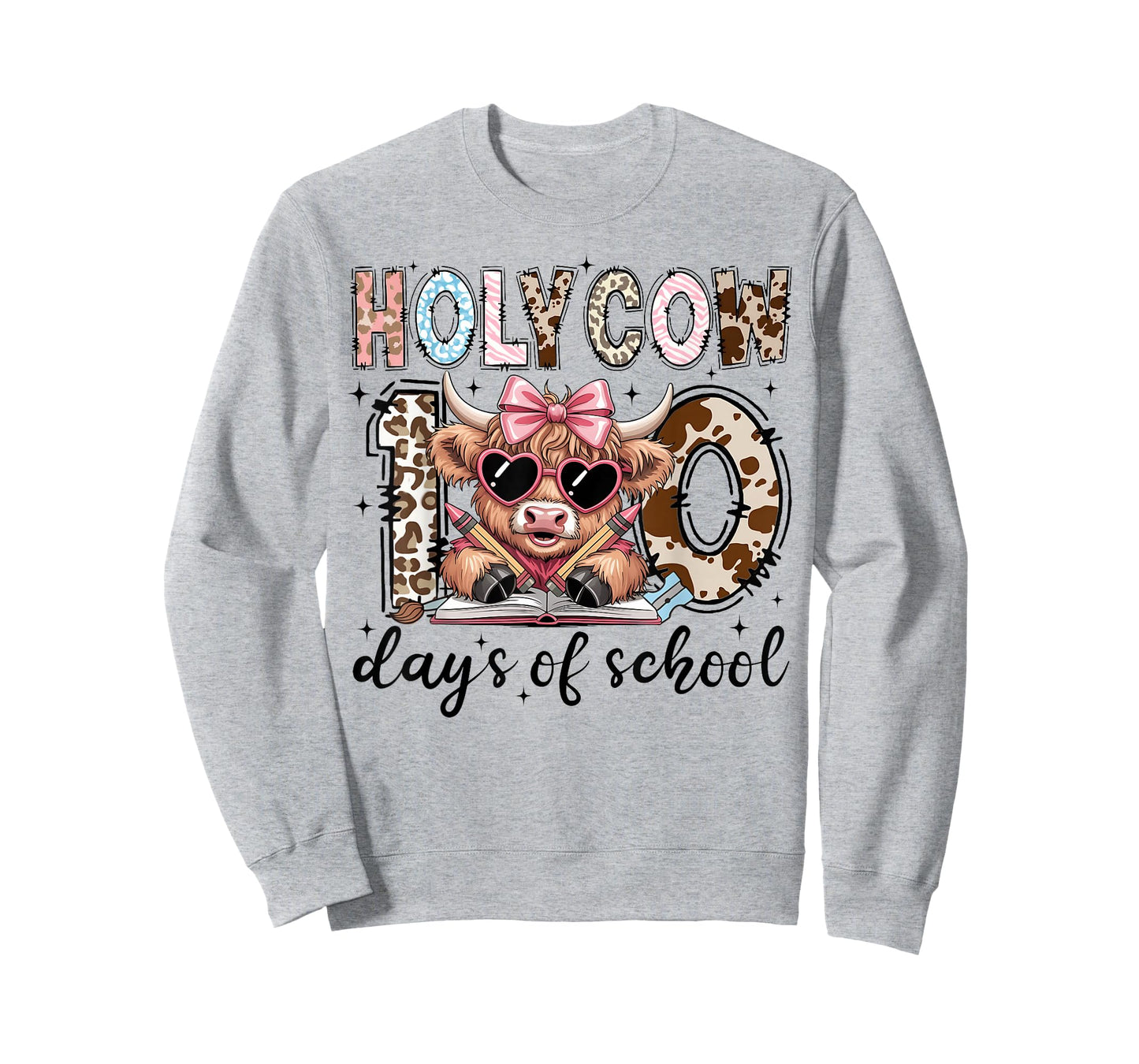 Holy Cow Heifer 100 Days of School Funny Boy Girl Teacher T-Shirt