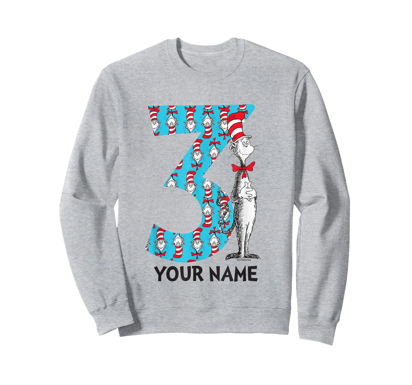 Cat in The Hat Customizable Name 3rd Birthday Celebration