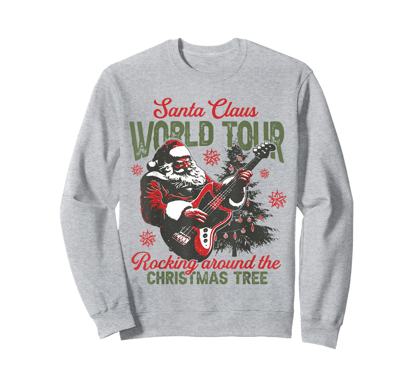 Santa Claus World Tour Rocking Around The Christmas Tree T-Shirt