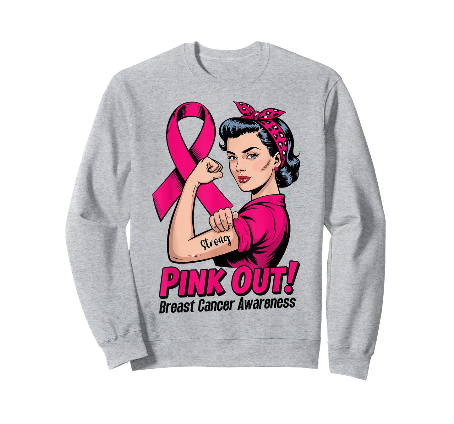 Pink Out Breast Cancer Awareness Month Strong Survivor Nurse T-Shirt