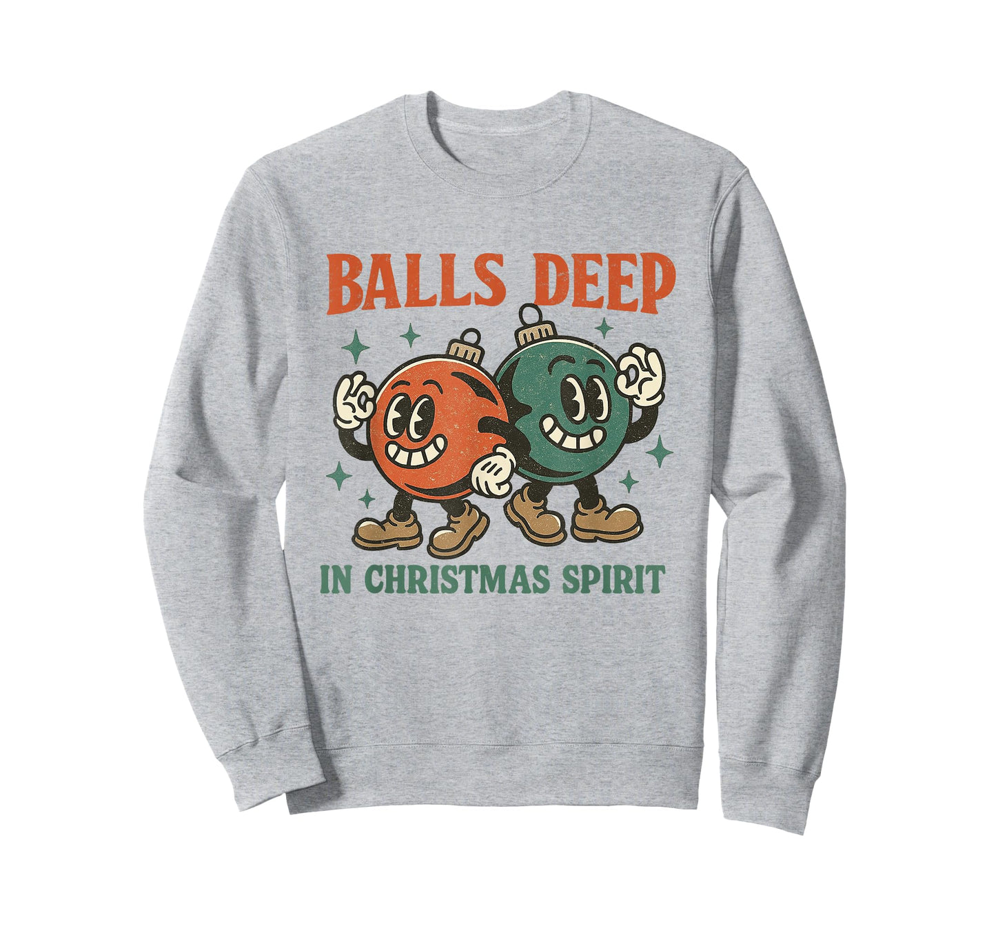 Balls Deep in Christmas Spirit Dirty Humor Christmas Joke T-Shirt