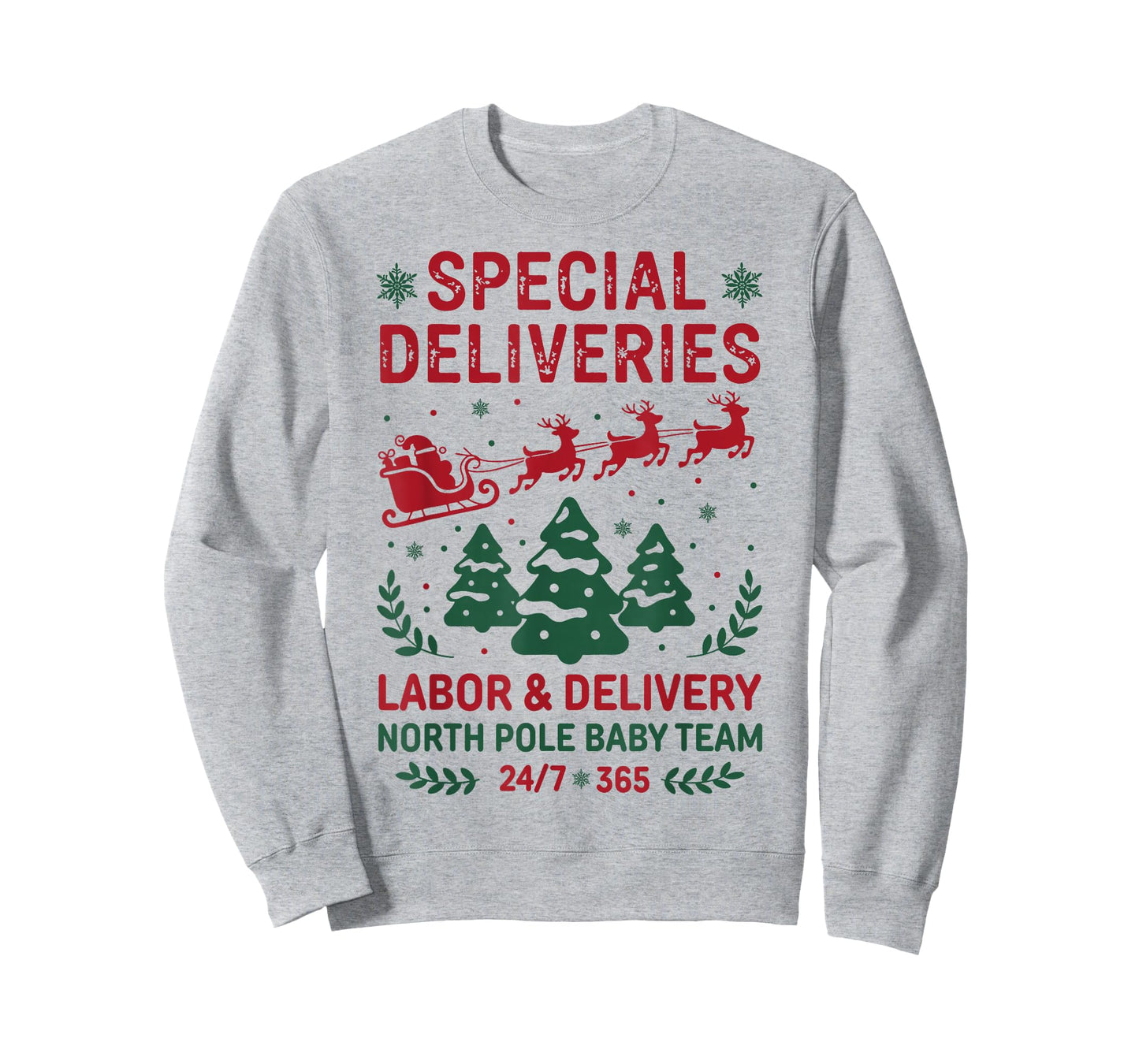 Special Deliveries Labor and Delivery Baby Nurse Christmas T-Shirt