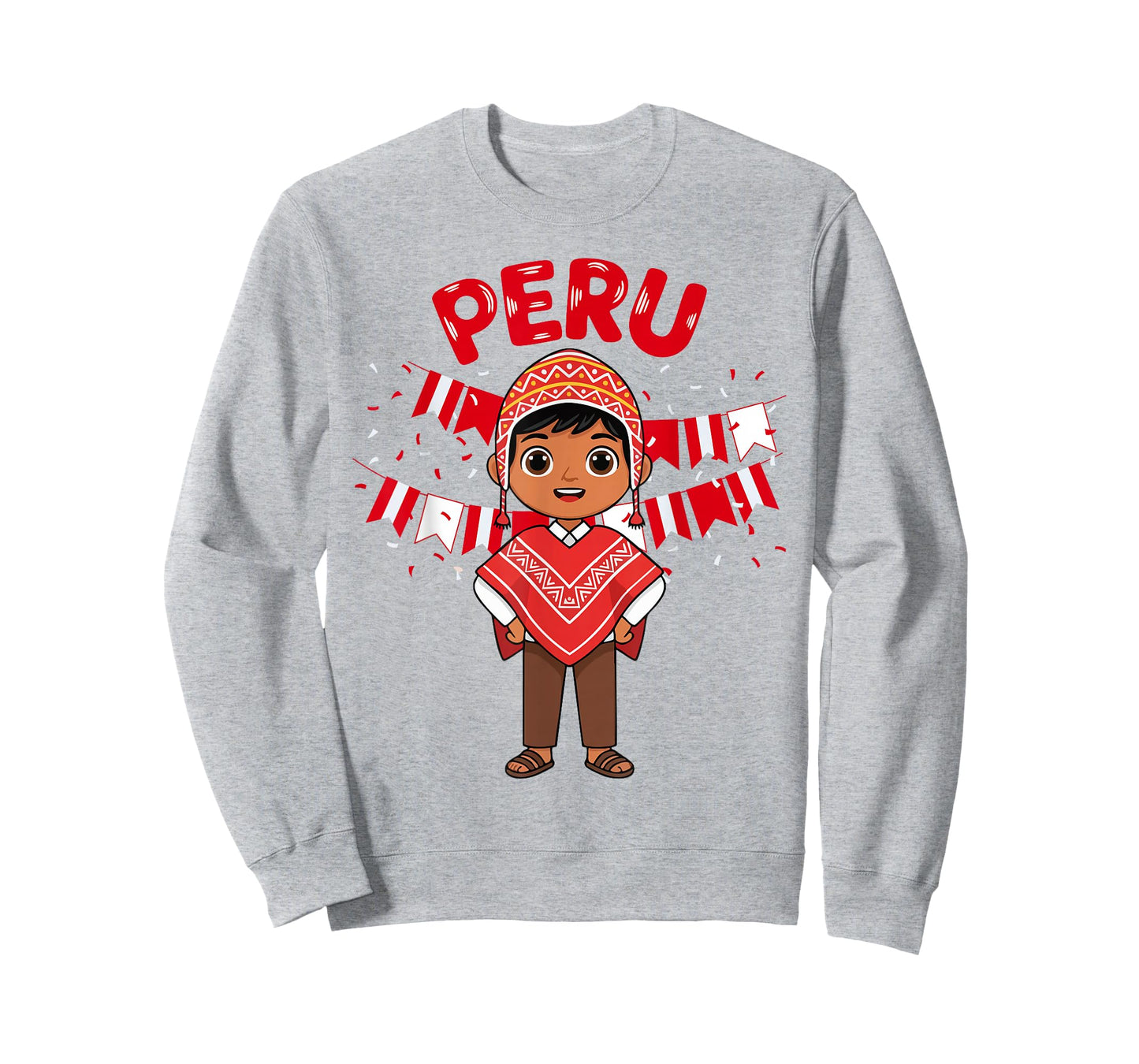 Peru Peruvian Boy Traditional Outfit Wear Flag Heritage T-Shirt