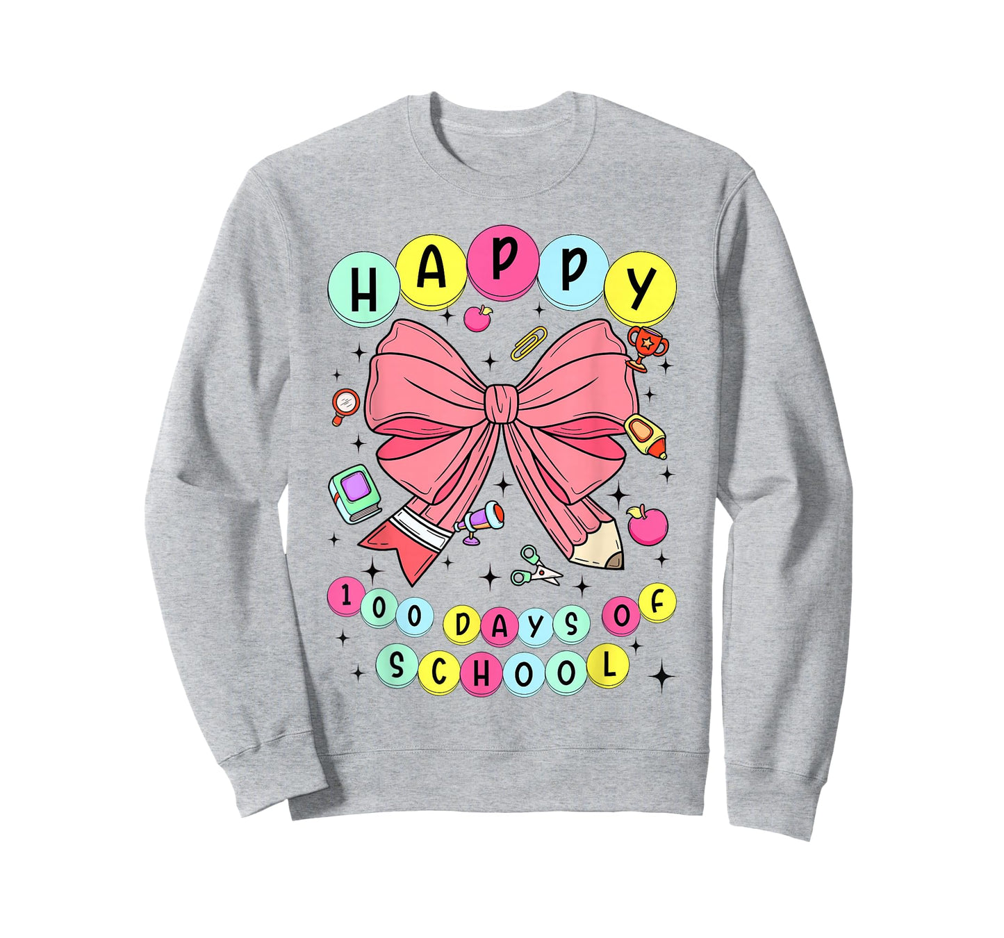 Coquette Bow 100th Day of School 100 Days Pencil Bow Girly T-Shirt