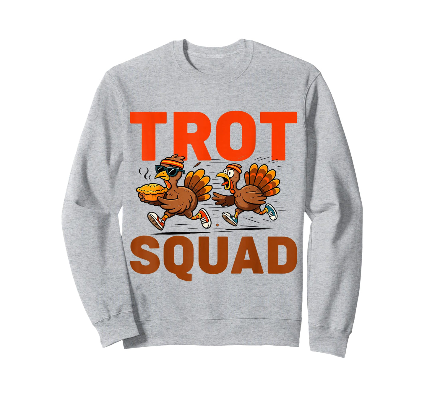 Funny Turkey Trot Squad Thanksgiving Turkeys Running for Pie T-Shirt