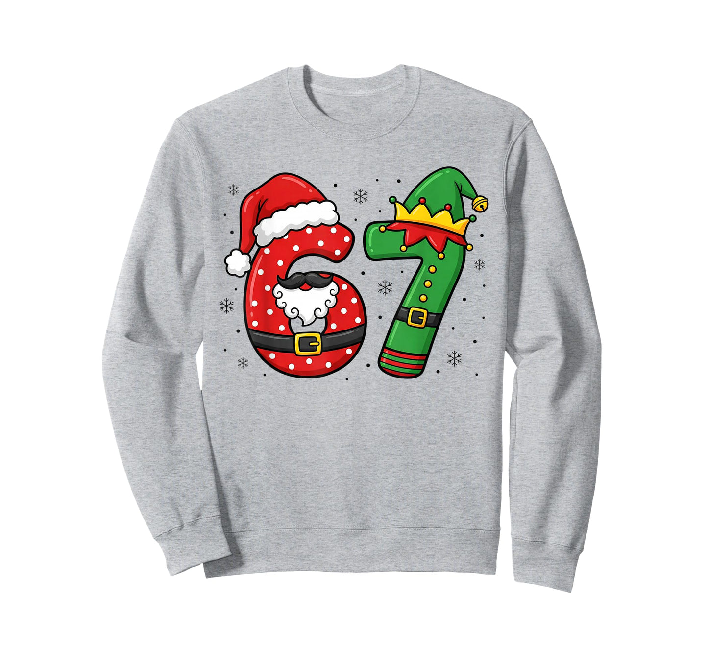 67 Six Seven Funny Christmas 6 7 Meme Xmas Boys Girls Kids T-Shirt