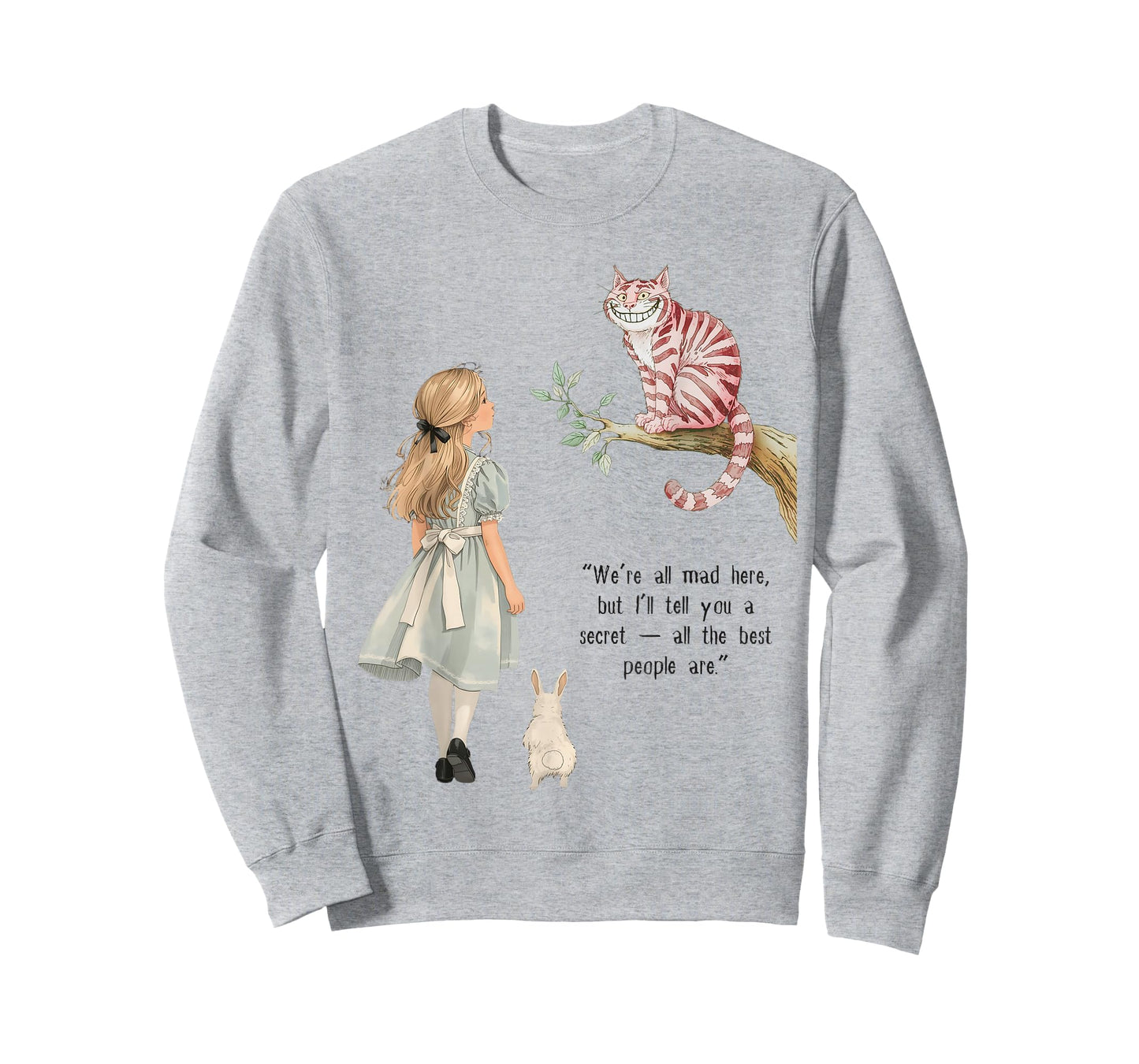 Alice Adventures Wonderland Retro Childrens Vintage Book Day T-Shirt