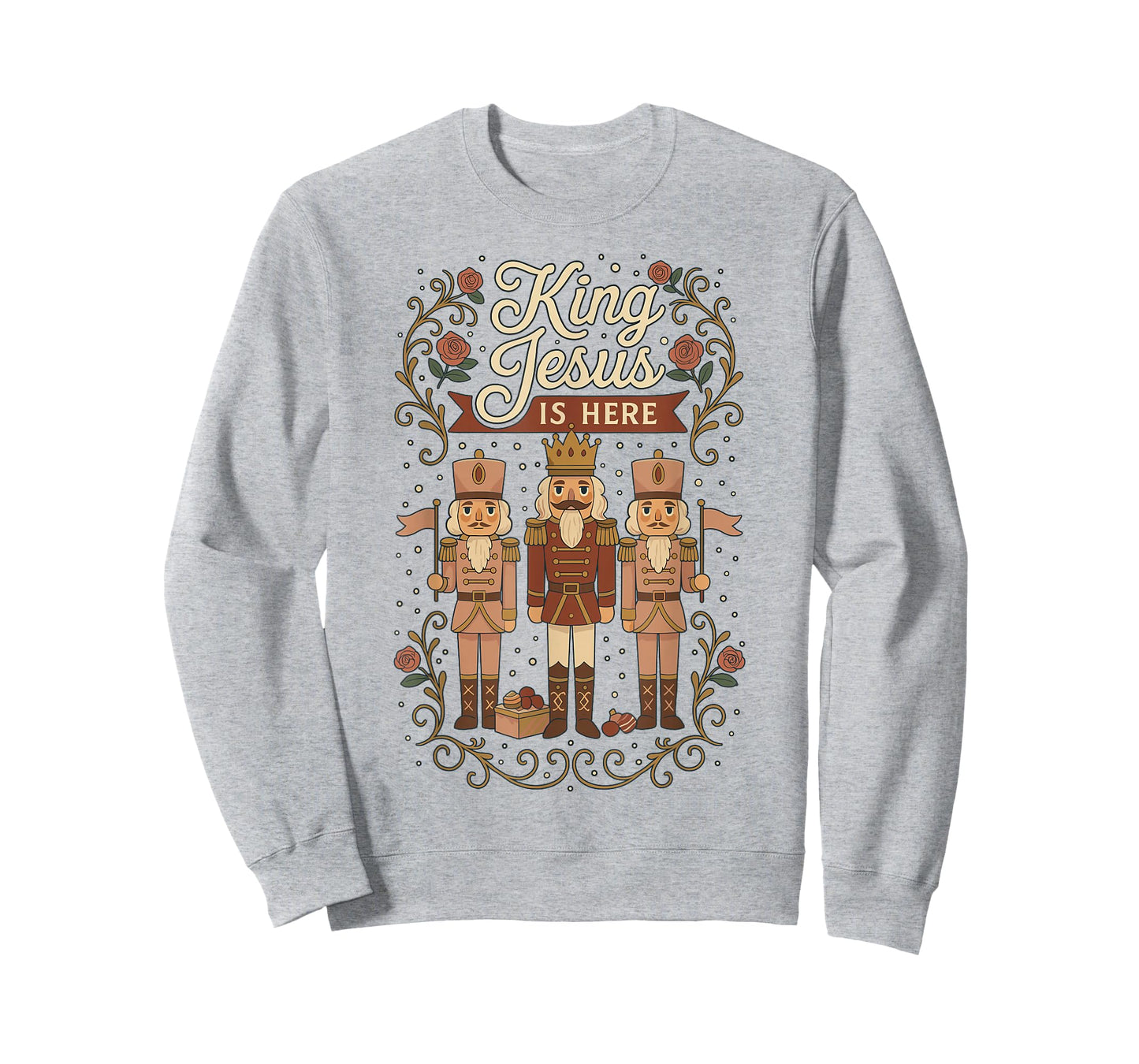 King Jesus is Here Funny Christmas Nutcracker Outfit T-Shirt