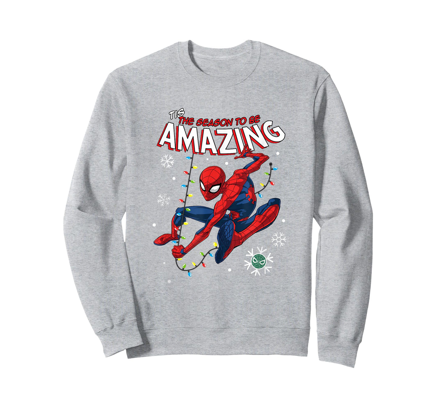 Marvel Comics Spider-Man Christmas Lights Web Crawler T-Shirt