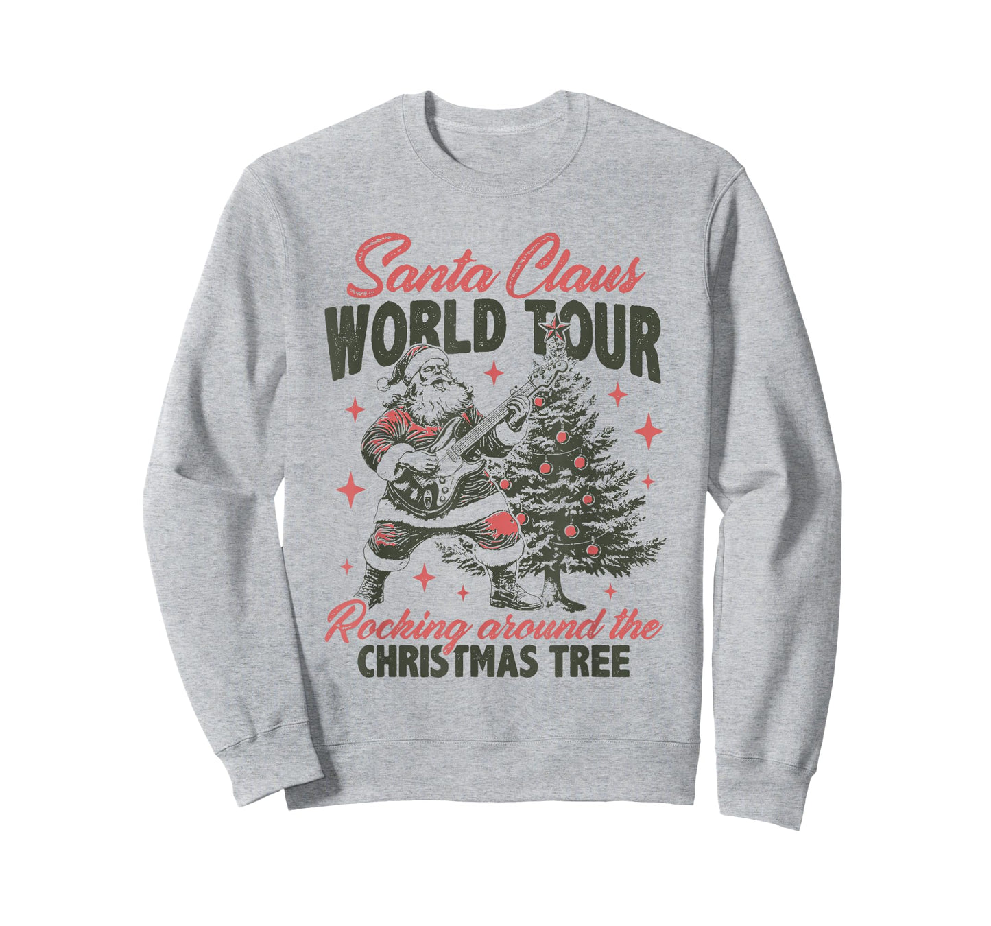 Santa Claus World Tour Rocking Around The Christmas Tree T-Shirt