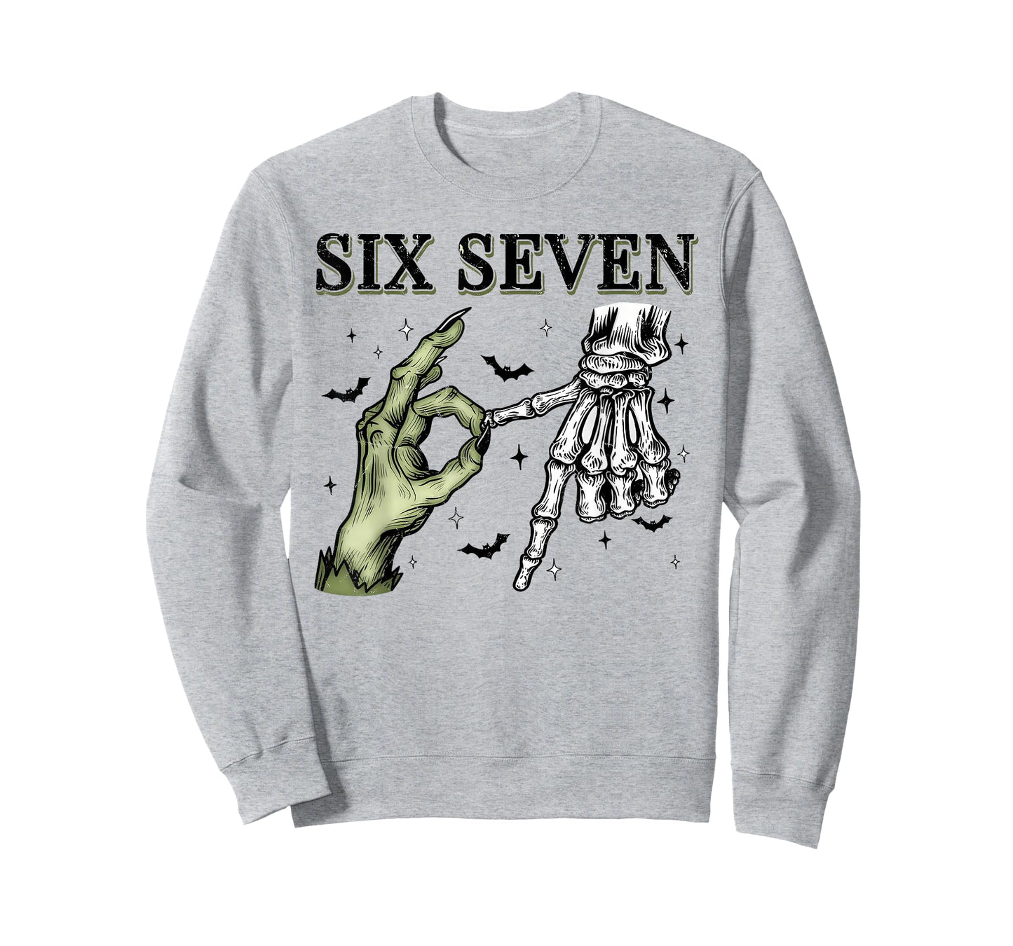 Funny Six Seven 6 7 Meme 67 Skeleton Hand Halloween Costume T-Shirt