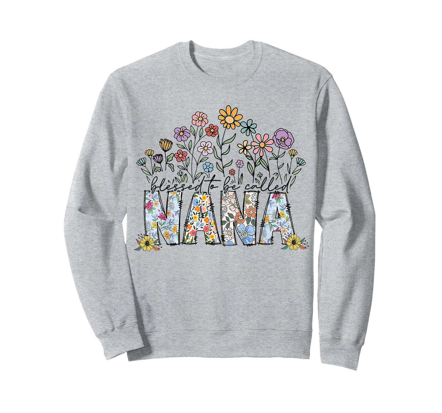 Blessed to Be Called Nana Floral Women Girls Mothers Day T-Shirt