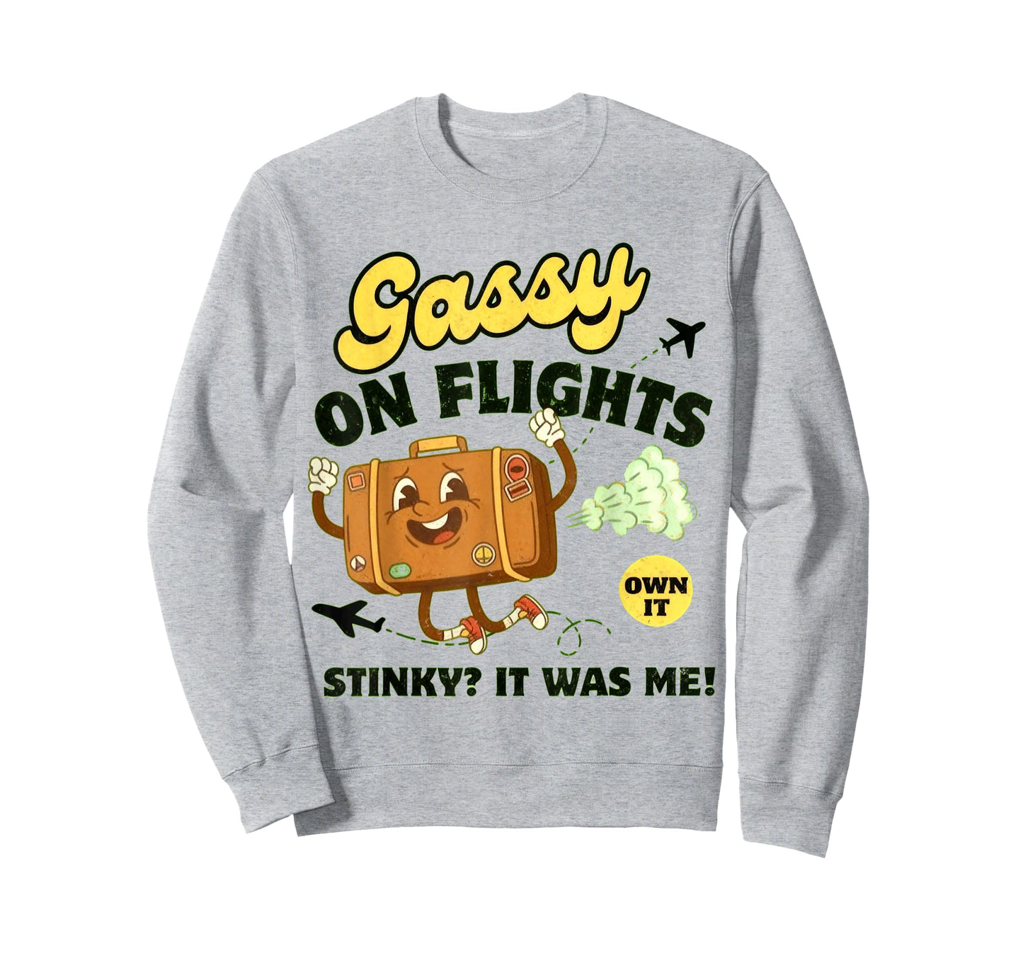 Gassy on Flights Embarrassing Fart Flight Inappropriate Exch T-Shirt