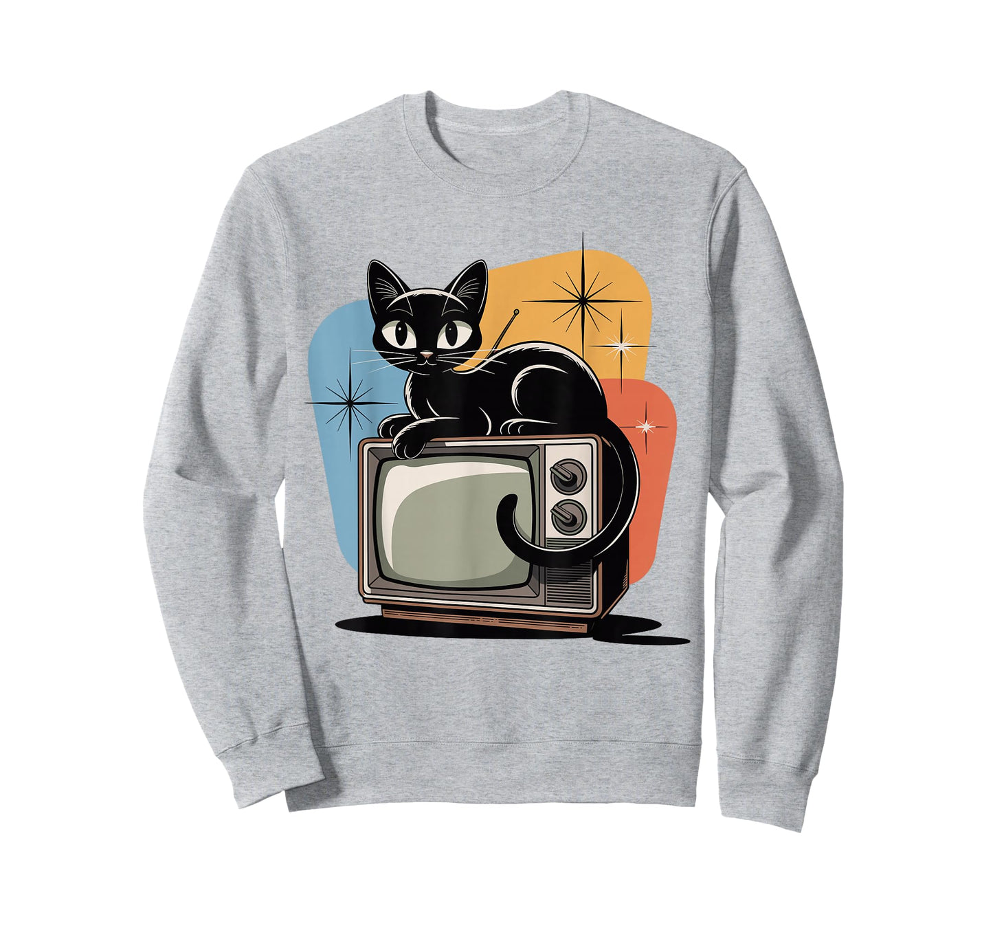 Atomic Age, Retro Cat, Vintage & Modern Mid-Century TV T-Shirt