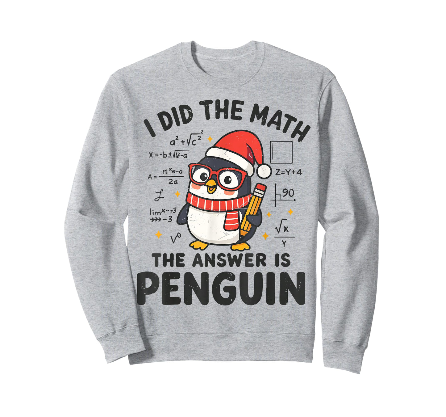 I Did The Math The Answer is Penguin Christmas Math Teacher T-Shirt