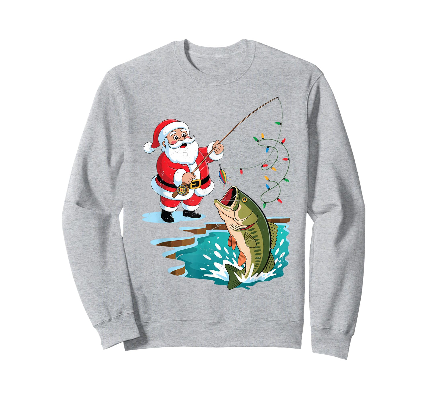 Santa Fishing Lure Bass Fish Christmas Pajamas Boy Toddler T-Shirt