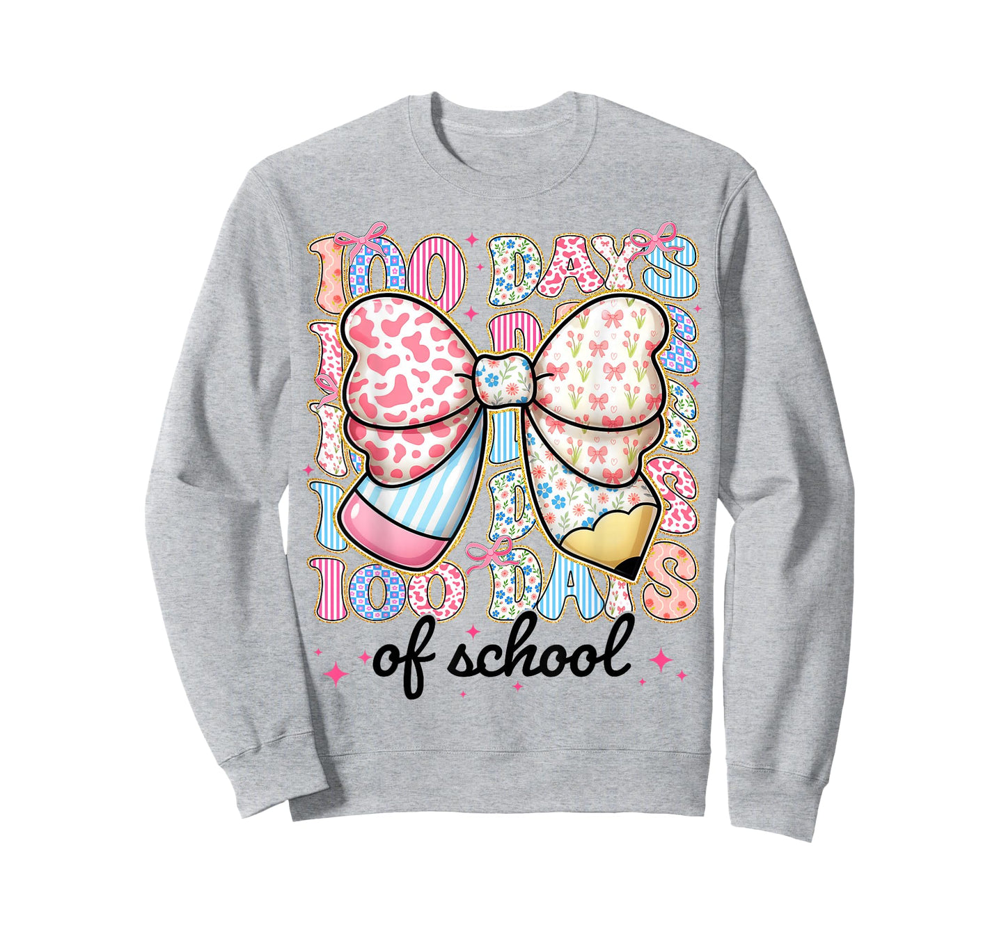 Happy 100 Days of School Coquette 100th Day Teachers Girls T-Shirt