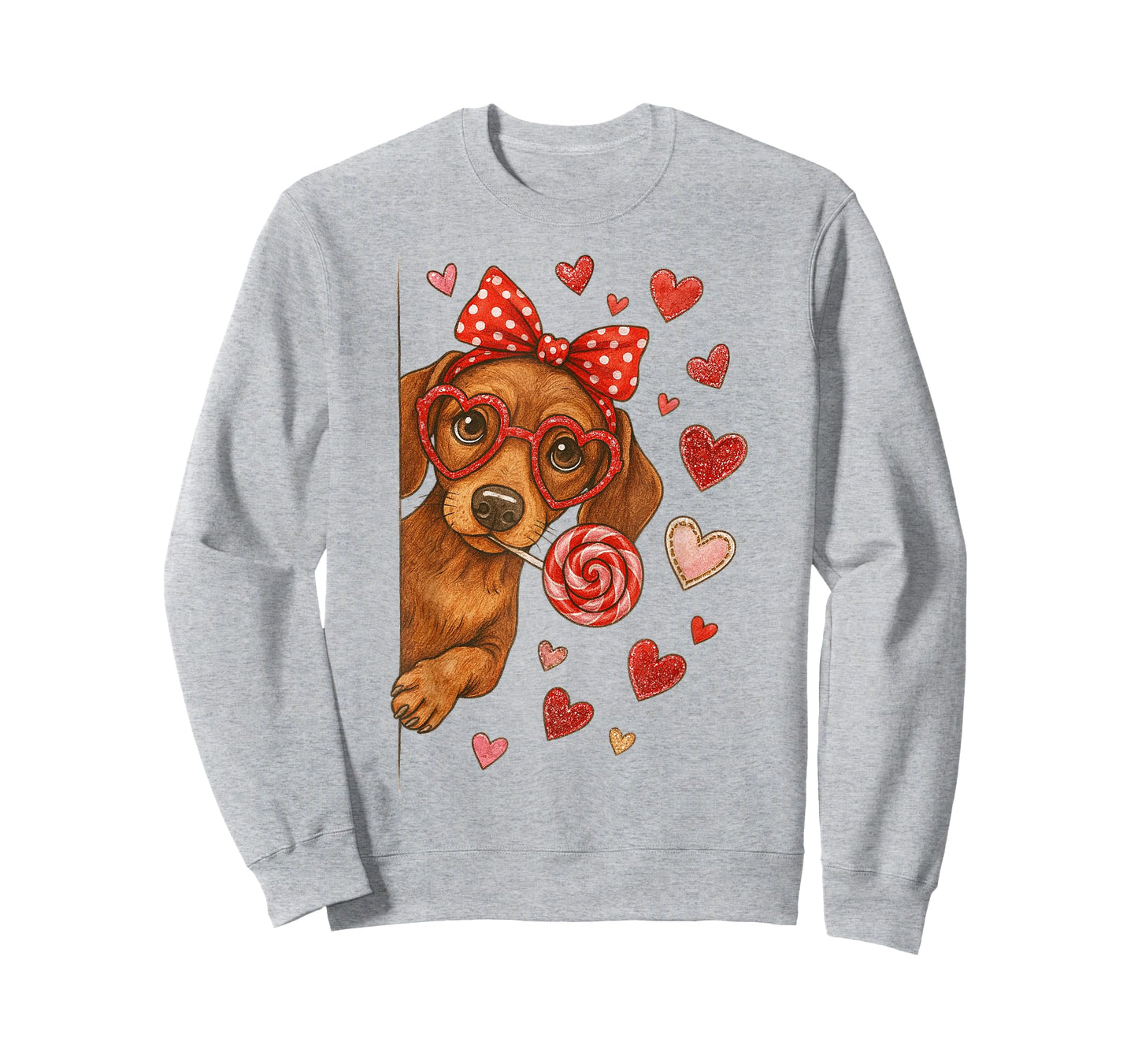 Valentine Dachshund Mama Cute Puppy Dog Mom Coquette T-Shirt