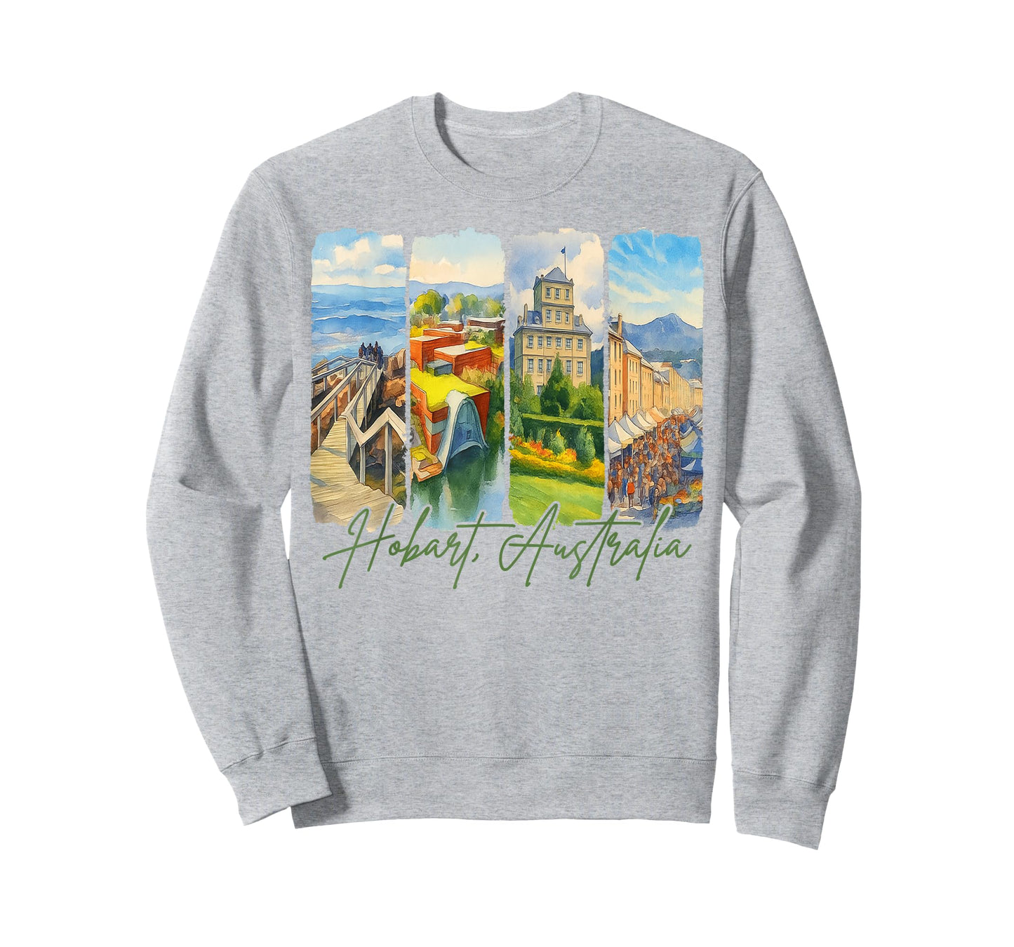 Hobart Australia Traveling Trip Brushstroke Souvenir Vacay T-Shirt