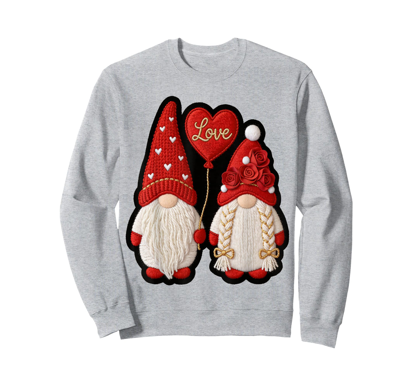 Cute Gnome Valentine with Hearts Gnomes Valentine's T-Shirt