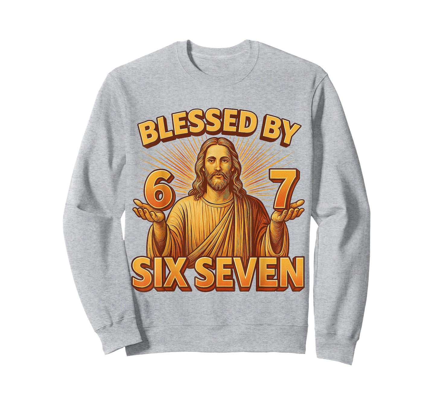 Six Seven Gen Alpha Blessed by 6 7 Jesus 67 Meme Christian T-Shirt