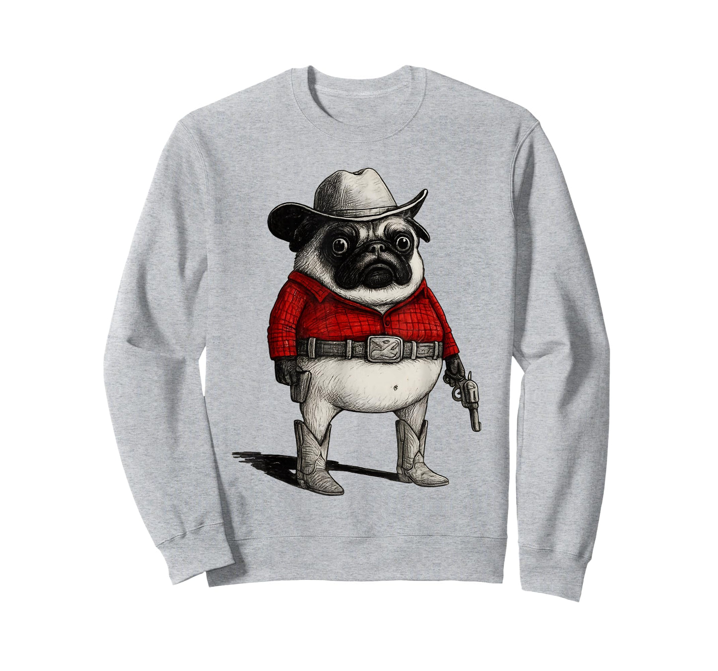 Silly Cowboy Pibble Dog Funny Western Pibble Cowboy Meme T-Shirt
