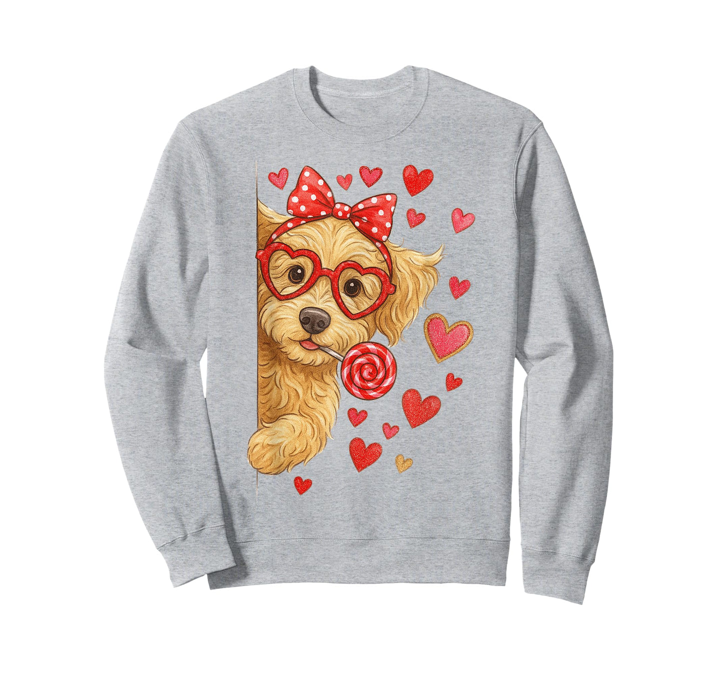 Goldendoodle Valentine Doodle Mom Coquette Pink Bow T-Shirt