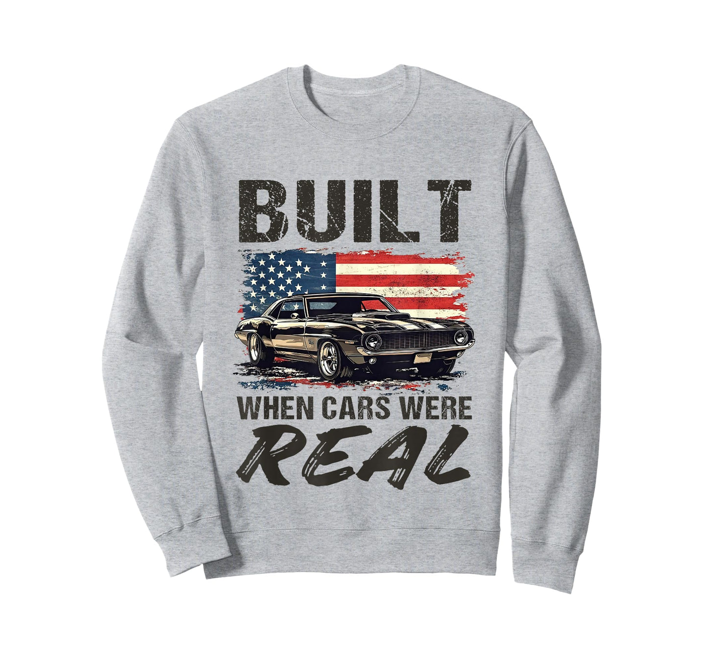 Retro Built When Cars were Real Funny Old Classic Car Lover T-Shirt