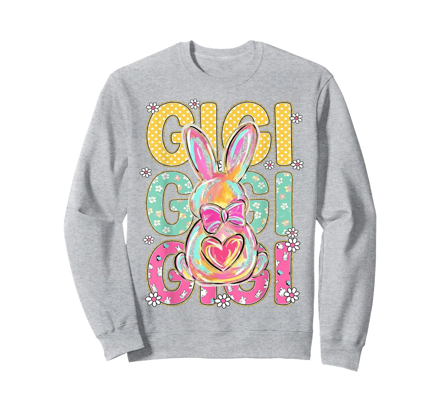 Gigi Easter Coquette Bow Floral Bunny Brushstroke Mother Day T-Shirt