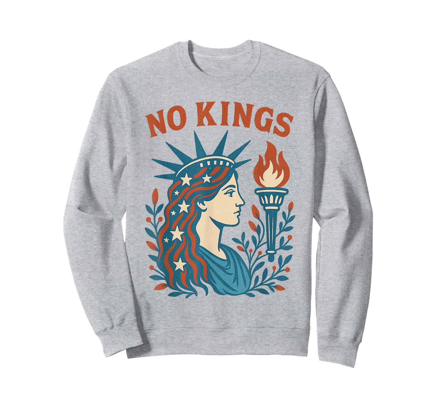 No Kings Retro Patriotic Woman Liberty Political T-Shirt
