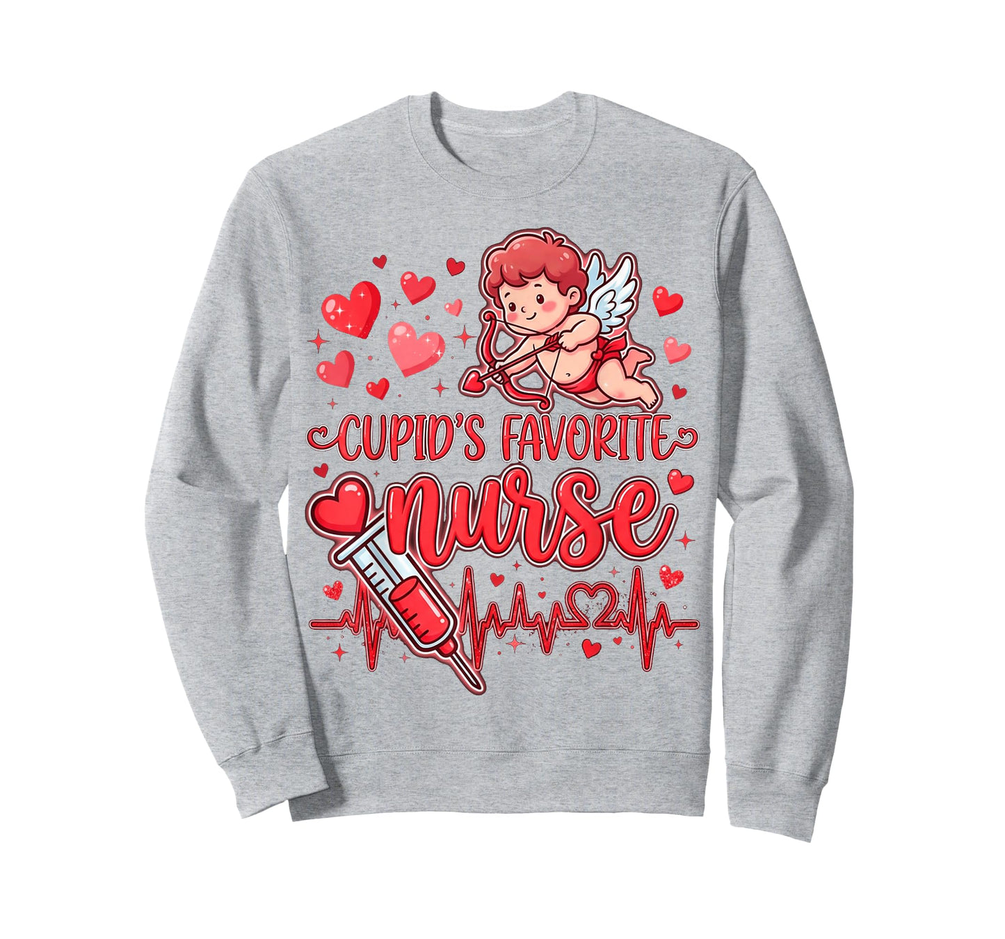 Cute Cupid’s Favorite Nurse Valentine Nursing Hearts Nurses T-Shirt