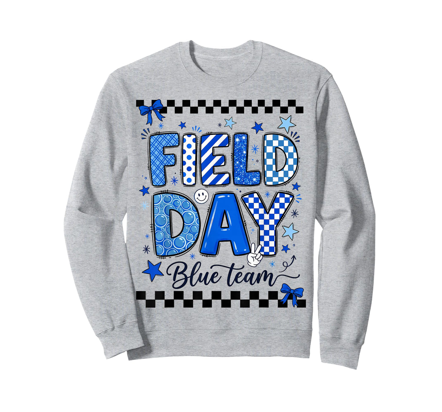 Field Day Blue Team Sporty Spirit School Boys Girls Teachers T-Shirt