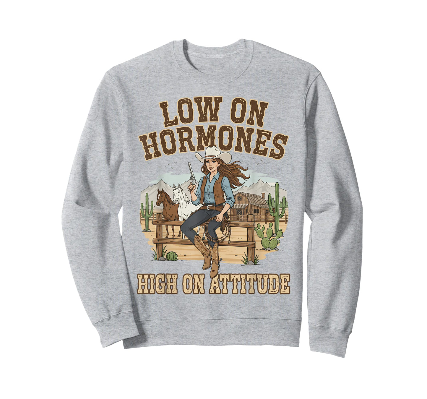 Menopausal Menopause Low On Hormones High On Attitude T-Shirt