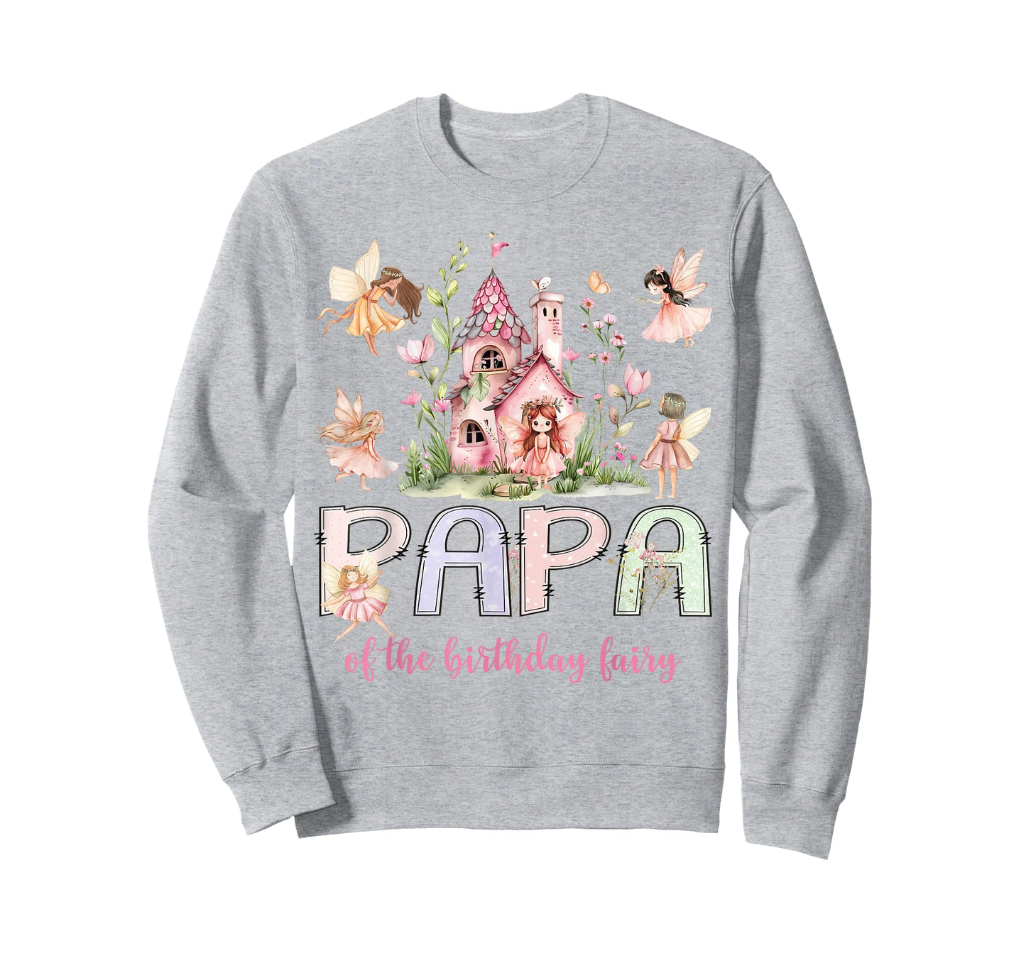 Papa of The Birthday Fairy Magical Girl Matching T-Shirt
