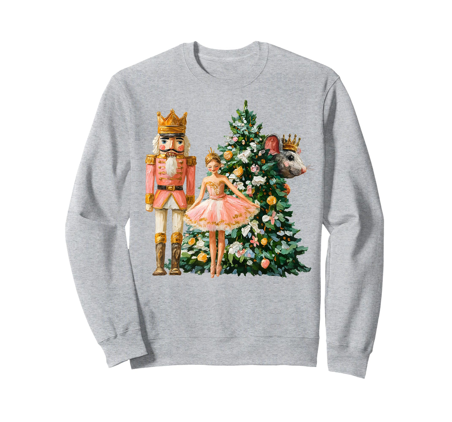 Retro Nutcracker Ballet Pink Christmas Xmas Vibes Women Kids T-Shirt
