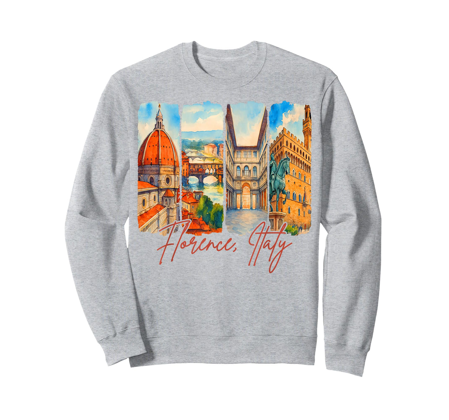 Florence Italy Traveling Trip Brushstroke Souvenir Vacation T-Shirt
