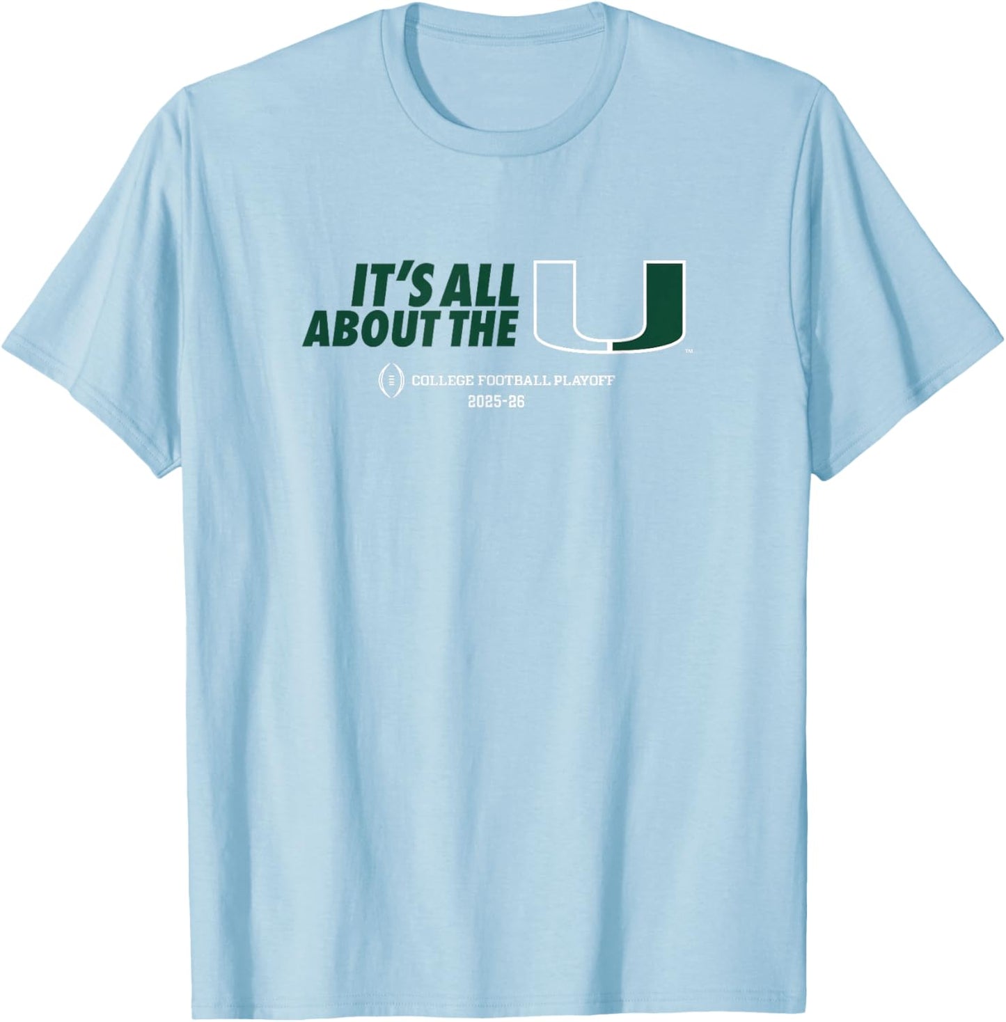 Miami 2025-26 College Football Playoff All About U (Orange) T-Shirt - T-Shirt | Light Blue